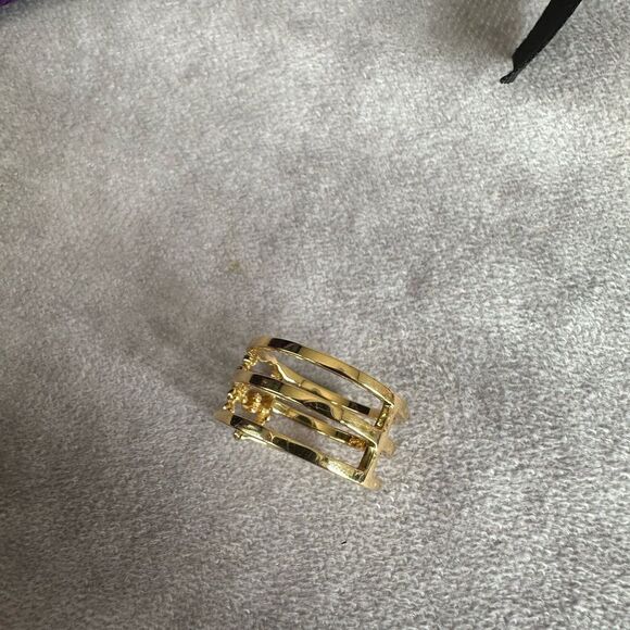 Gucci Running G Diamond 18k Yellow Gold Ring 6.5 - Picture 7 of 12